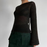 Litlookz Studio Flare Sleeved Knit Backless Top, view 3
