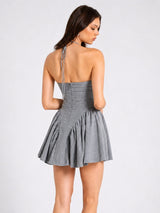 Litlookz Studio Flared Halter Mini Dress, view 4