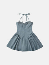 Litlookz Studio Flared Halter Mini Dress, view 6