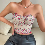 Litlookz Studio Floral Corset Top, view 4