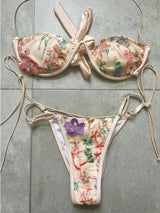 Litlookz Studio Floral Embroidered Bikini Set, view 3