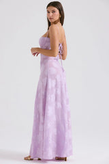 Litlookz Studio Floral Lace Up Maxi Dress, view 4