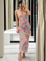 Litlookz Studio Floral Mesh Maxi Dress, view 3