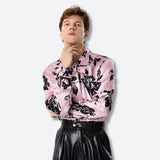 Litlookz Studio Floral Neck Tie Satin Top, view 3