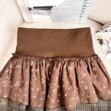 Litlookz Studio Floral Plaid Layered Skort, view 3