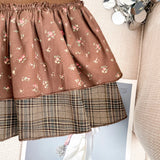 Litlookz Studio Floral Plaid Layered Skort, view 4