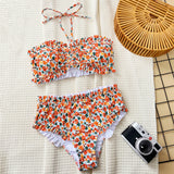 Litlookz Studio Floral Ruched Bikini Set, view 3