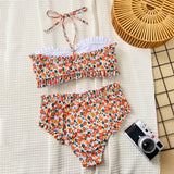 Litlookz Studio Floral Ruched Bikini Set, view 4