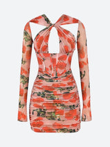 Litlookz Studio Floral Ruched Corset Mini Dress, view 5
