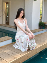 Litlookz Studio Floral Ruffle Midi Skirt, view 5