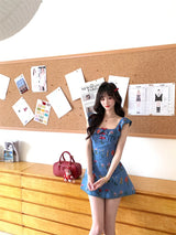 Litlookz Studio Floral Ruffle Strap Mini Dress, view 4