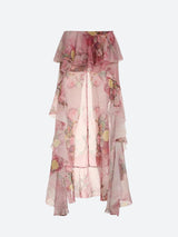 Litlookz Studio Floral Ruffled Mesh Mullet Skirt, view 2