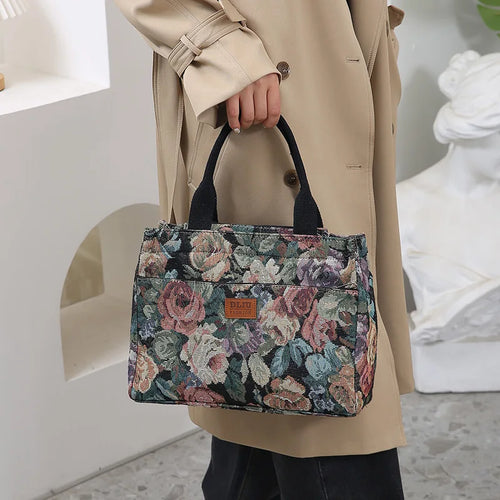 Litlookz Studio Floral Tapestry Tote Bag