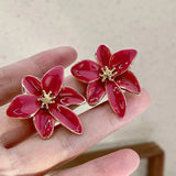 Litlookz Studio Flower Gold Stud Earrings, view 3