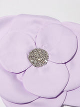 Litlookz Studio Flower Rhinestone Zip-Up Strapless Top, view 4