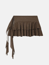 Litlookz Studio Flowy Tiered Mini Skirt, view 6