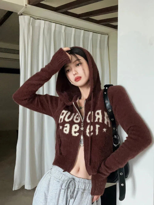 Litlookz Studio Fluffy Double Zip-Up Hoodie