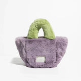 Litlookz Studio Fluffy Faux Fur Basket Handbag, view 6