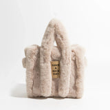 Litlookz Studio Fluffy Faux Fur Tote Bag, view 6
