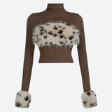 Litlookz Studio Fluffy Leopard Top, view 5