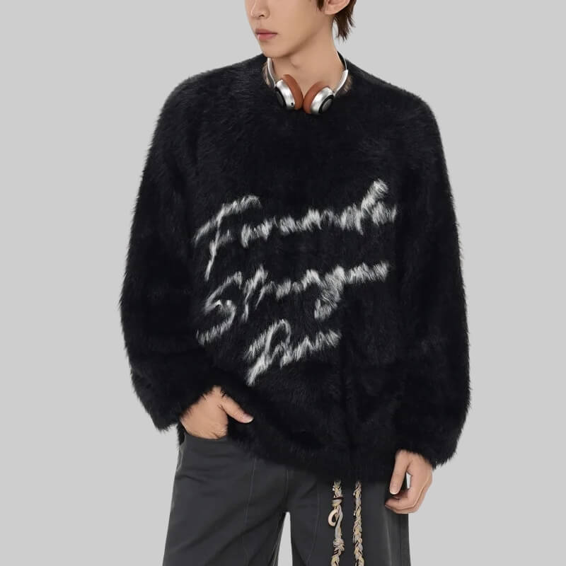 Litlookz Studio French Street Paris Fuzzy Sweater