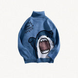 Litlookz Studio Funny Shark Knitted Sweater, view 2