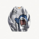 Litlookz Studio Funny Shark Knitted Sweater, view 6