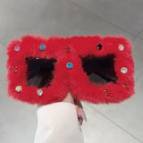 Litlookz Studio Furry Square Sunglasses, view 3