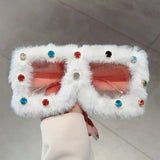 Litlookz Studio Furry Square Sunglasses, view 5
