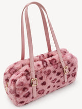 Litlookz Studio Fuzzy Pink Leopard Bag, view 3