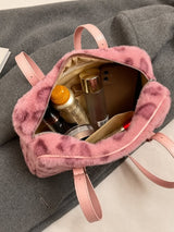 Litlookz Studio Fuzzy Pink Leopard Bag, view 5