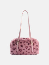 Litlookz Studio Fuzzy Pink Leopard Bag, view 6