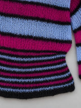Litlookz Studio Fuzzy Stripe Off Shoulder Sweater, view 5