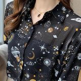 Litlookz Studio Galaxy Chiffon Shirt, view 3