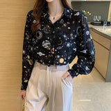 Litlookz Studio Galaxy Chiffon Shirt, view 4