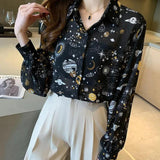 Litlookz Studio Galaxy Chiffon Shirt, view 6