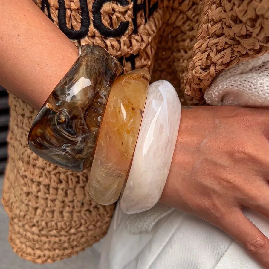 Litlookz Studio Geometric Chunky Resin Bracelet