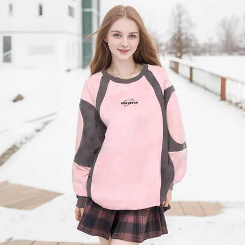 Litlookz Studio Geometric Shaped Graystar Sweatshirt