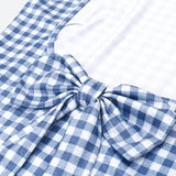 Litlookz Studio Gingham Bow Backless Top, view 5