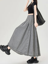 Litlookz Studio Gingham Tiered Midi Skirt, view 4