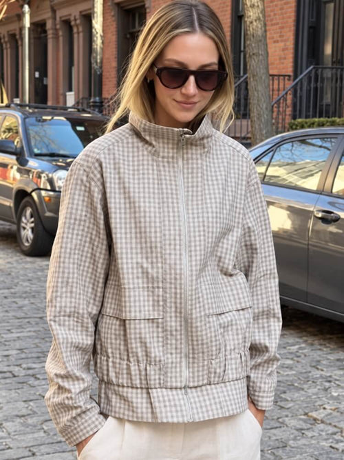Litlookz Studio Gingham Zip Jacket