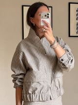 Litlookz Studio Gingham Zip Jacket, view 3
