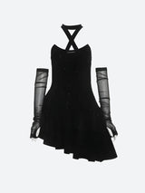 Litlookz Studio Glitter Asymmetric Mini Dress, view 5
