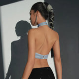 Litlookz Studio Glitter Backless Crop Top, view 2