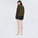Litlookz Studio Goblincore Leaf Embroidery Cardigan, view 2