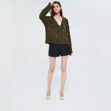 Litlookz Studio Goblincore Leaf Embroidery Cardigan, view 4