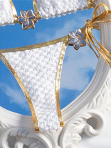Litlookz Studio Gold Flower Detail Bikini Set, view 6