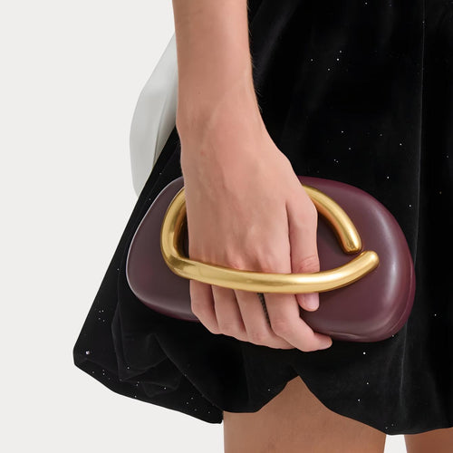 Litlookz Studio Gold Handle Clutch Bag
