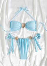 Litlookz Studio Gold Shell Bikini Set, view 5