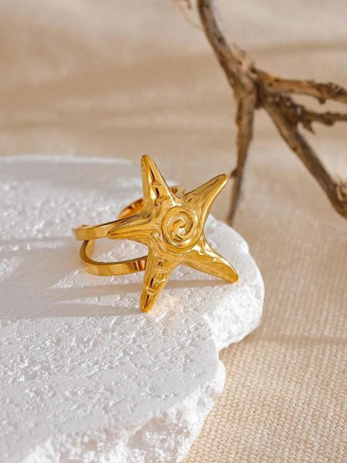 Litlookz Studio Gold Starfish Ring